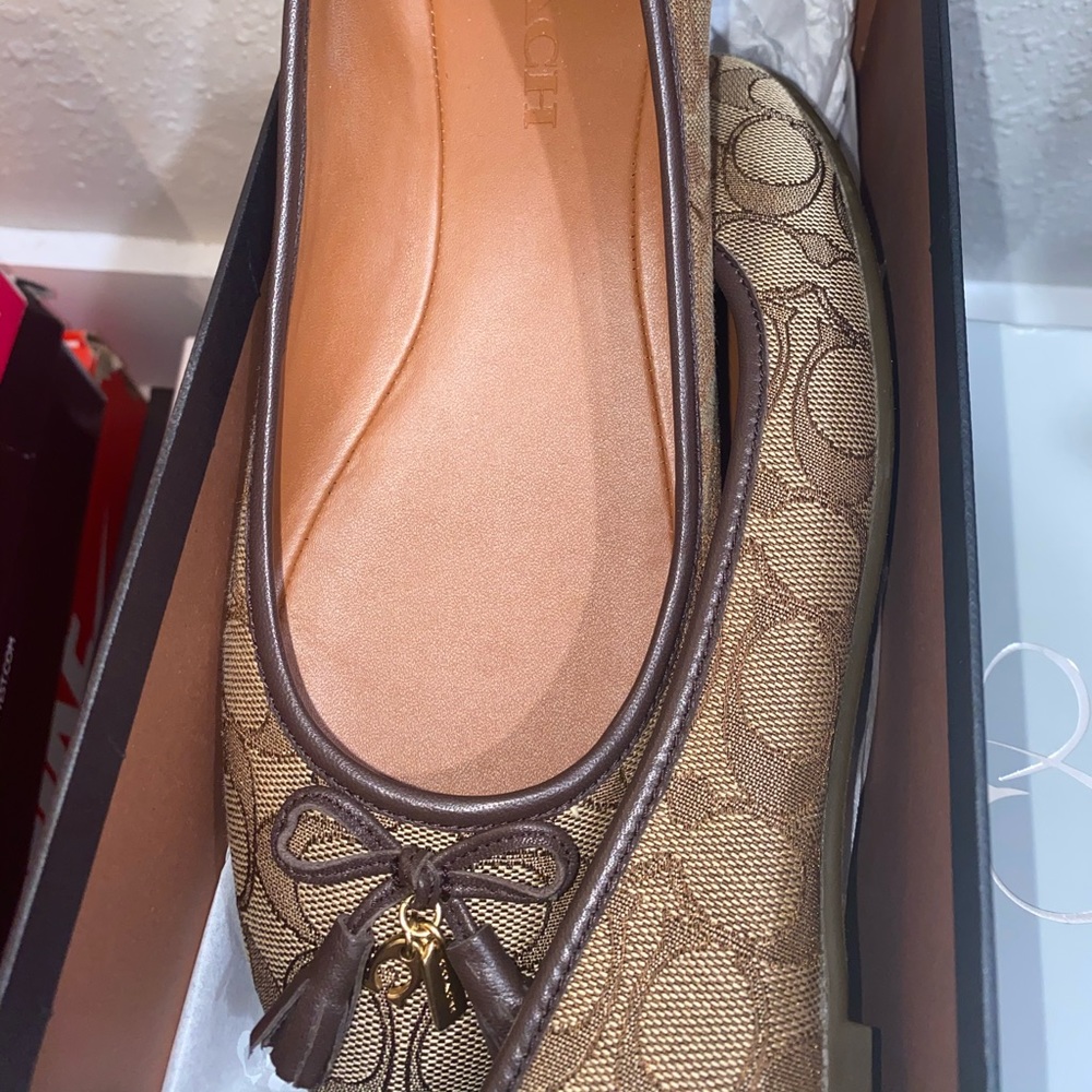 Coach print flats